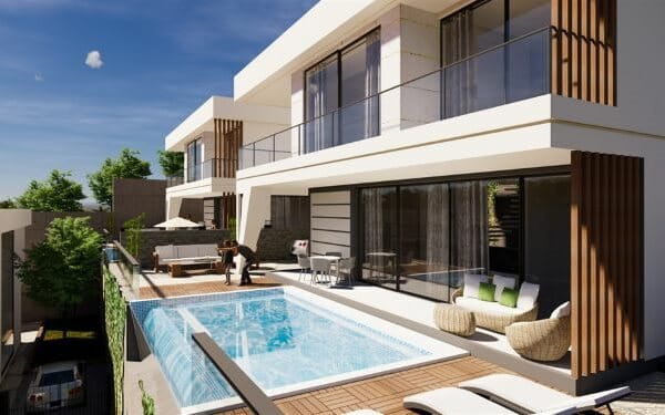 Maisonette-Villen mit spektakulärer Aussicht in Alanya Bektaş