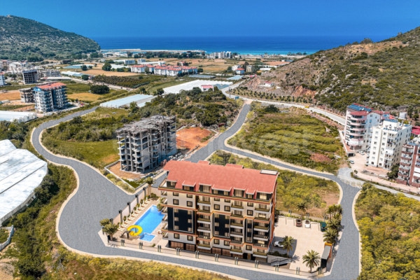 1+1 Apartment for Sale in Alanya Gazipasa Residential Complex with Activities