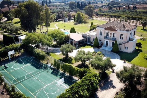 Neoclassical Farm House Near Ancient Olympia with Meticulously Designed Gardens