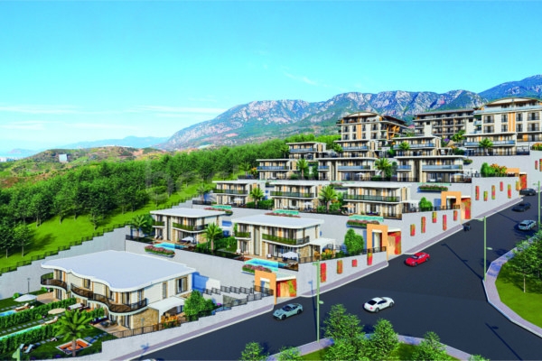 Complex with Magnificent View in Kargicak, Alanya