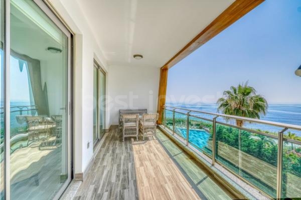 Fully Furnished 1+1 Apartment with Sea View and Full Activities in Alanya Kargicak