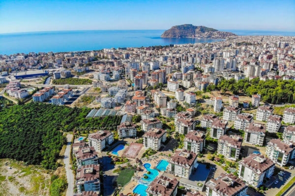 Furnished 1+1 Apartment in Olive City in Alanya Oba Neighborhood!