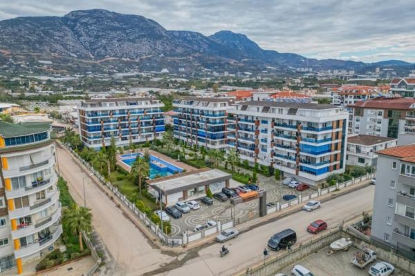 3+1 меблированная двухуровневая квартира в 150 метрах от моря в Кестеле, Алания