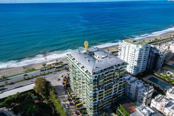 Luxury 1-Bedroom Apartment, Fully Furnished and Directly on the Beach at Konak Tower in Mahmutlar, Alanya